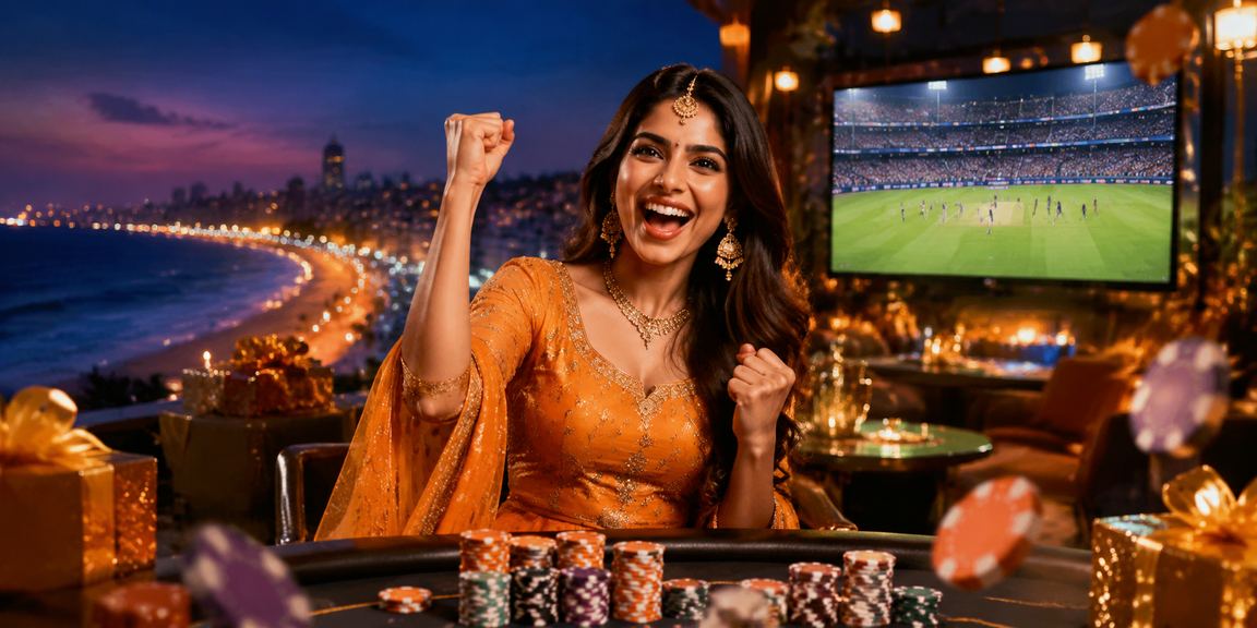Spectators in stadium enjoy an IPL night cricket match, a popular sport in India